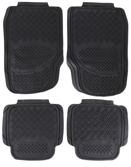 Uniwersalne gumowe dywaniki samochodowe CAR MAT UNI SET 3, komplet, 4 sztuki