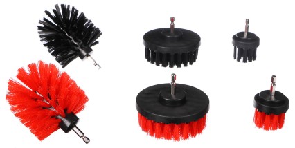 Zestaw szczotek do czyszczenia samochodu na wiertarkę CAR DETAILING DRILL BRUSH 6, 6 sztuk