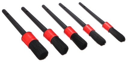 Miękki zestaw precyzyjnych szczotek do czyszczenia samochodu CAR DETAILING BRUSH 5 SOFT, 5 sztuk