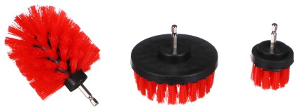 Średni zestaw szczotek do czyszczenia samochodu na wiertarkę CAR DETAILING DRILL BRUSH 3 MEDIUM, 3 s