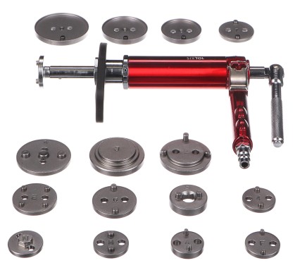 Pneumatyczny zacisk do tłoków hamulcowych MECHANIC BRAKE SET PNEU 16, zestaw 16 szt.