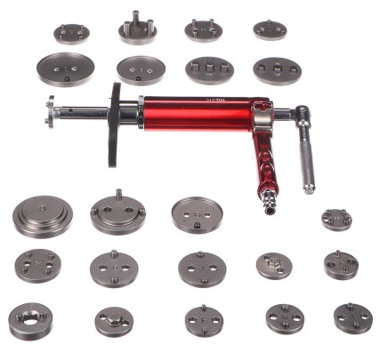 Pneumatyczny ściągacz tłoków hamulcowych MECHANIC BRAKE SET PNEU 23, zestaw 23 sztuki