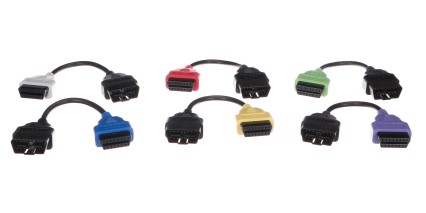 Kompletny zestaw adapterów FiatECUScan OBD-II dla samochodów MECHANIC CABLE SET 3, 6 sztuk