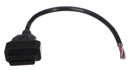 Przedłużacz OBD-II żeński z 16 pinami zakończony przewodami 30 cm MECHANIC CABLE 27