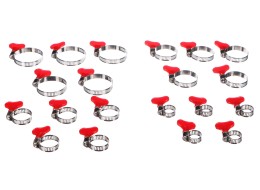 Opaski na węże z motylkiem MECHANIC CONNECT SET 20, 10-44mm, 20 szt.