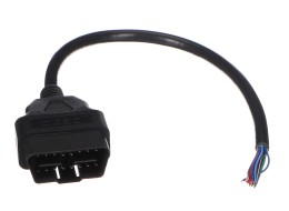 Przedłużacz OBD-II męski z 16 pinami zakończony przewodami 30 cm MECHANIC CABLE 28